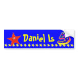 5th Birthday Party Red Smiley Star Decoration bumper stickers