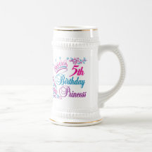 5th Birthday Princess Coffee Mugs