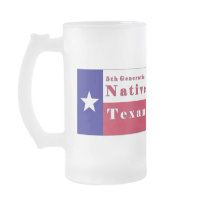 5th Generation Native Texan Flag Mug