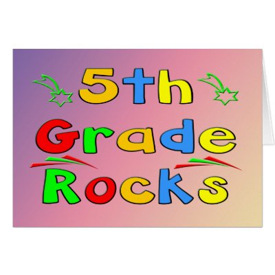 5th Grade Rocks Card by MindDesignGrafx