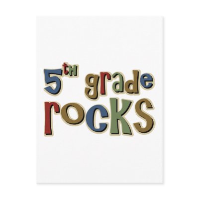 5th Grade Rocks Fifth Post Cards by TeeShirtsTShirts