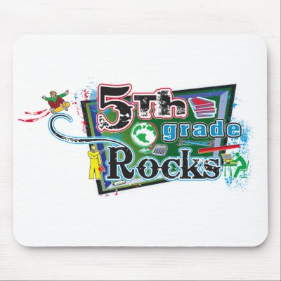 5th Grade Rocks Mousepad by SBCSTUDIO