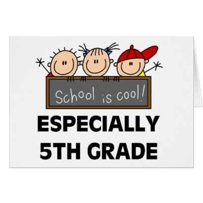 5th Grade School is Cool Card by school_teacher