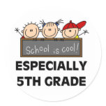 5th Grade School is Cool stickers