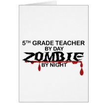 5th Grade Zombie Greeting Cards