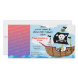 5th pirate birthday boy party invitations