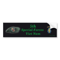 5th special forces flash vet vfw Bumper Sticker gi