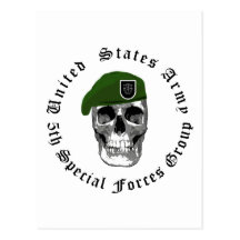 5th Special Forces Skull Post Card