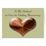 5th Wedding Anniversary to My Husband Card cards