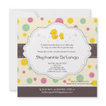 5x5 Girl Rubber Duck Duckie Baby Shower Invitation