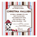 5x5 Nojo Fire Engine Baby Shower Invitation