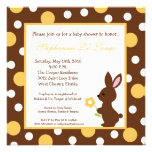 5x5 Spring Bunny Rabbit Baby Shower Invitation