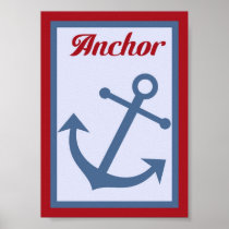5X7 Anchor Nautical Wall Art Posters