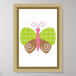 5X7 Berry Garden Butterfly Wall Art Print