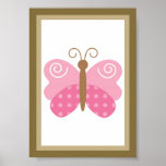 5X7 Berry Garden Butterfly Wall Art Poster