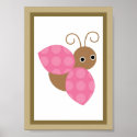 5X7 Berry Garden Lady Bug Wall Art posters