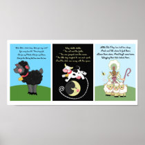 5x7 Black Sheep Diddle Bo Peep Kids Room Wall Art Posters