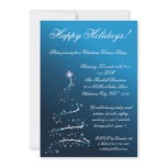 5x7 Blue XMAS Tree Christmas Party Invitation