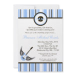 5x7 Boy Blue Punk Rocker Birthday Party Invitation