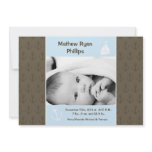 5x7 Boy Nautical Sailing PHOTO Birth Announcement