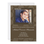 5x7 Brow Circle Polk Photo Graduation Announcement invitations