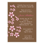 5x7 Brown Cherry Blossom Baby Shower Invitation