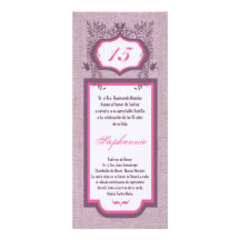 5x7 Butterfly Quinceanera Birthday Invitation