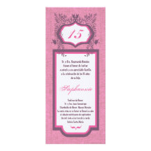 5x7 Butterfly Quinceanera Birthday Invitation