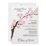 5x7 Cherry Blossom Graduation Party Invites