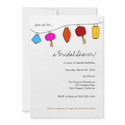 5x7 Chinese Lanterns Invitations by paisleyinparis