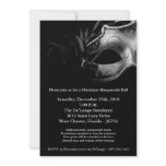 5x7 Christmas XMAS Masquerade Ball Mask Invitation
