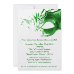 5x7 Christmas XMAS Masquerade Ball Mask Invitation