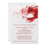 5x7 Christmas XMAS Masquerade Ball Mask Invitation