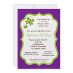 5x7 Dark Purple Butterfly Baby Shower Custom Invitation