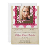 5x7 Fabric Swatches Photo Graduation Announcement