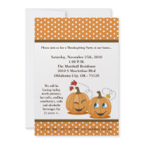 5x7 Fall Pumpkins Harvest Thanksgiving Invitation