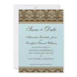 5x7 Flat Save the Date Vintage Baroque : baby blue