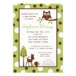 5x7 Forrest Woodland Animal Baby Shower Invitation
