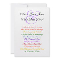5x7 Gay Wedding Rainbow LGBT Pride Basic Paper Custom Announcements