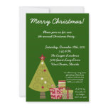 5x7 Green XMAS Tree Christmas Party Invitation
