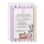 5x7 Gril Bunny Rabbit Baby Shower Invitation