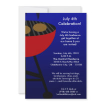 5x7 Grill Summer July 4th Barbecue Invitation