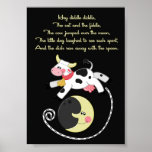 5x7 Hey Diddle Diddle Rhyme Kids Room Wall Art posters