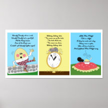 5x7 Humpty Hickory Miss Muffet Kids Room Wall Art Print