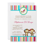5x7 Jungle Gym Monkey Dance Baby Shower Invitation