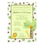 5x7 Jungle Safari Animal Baby Shower Invitation