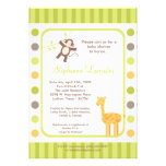 5x7 Jungle Safari ZooAnimal Baby Shower Invitation