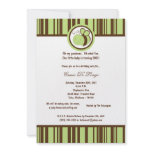 5x7 Light Green Bumble Bee Birthday Party Invite