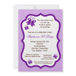 5x7 Light Purple Butterfly Baby Shower Invitations