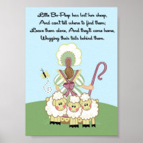 5x7 Little Bo Peep Sheep Rhyme Kids Room Wall Art Posters